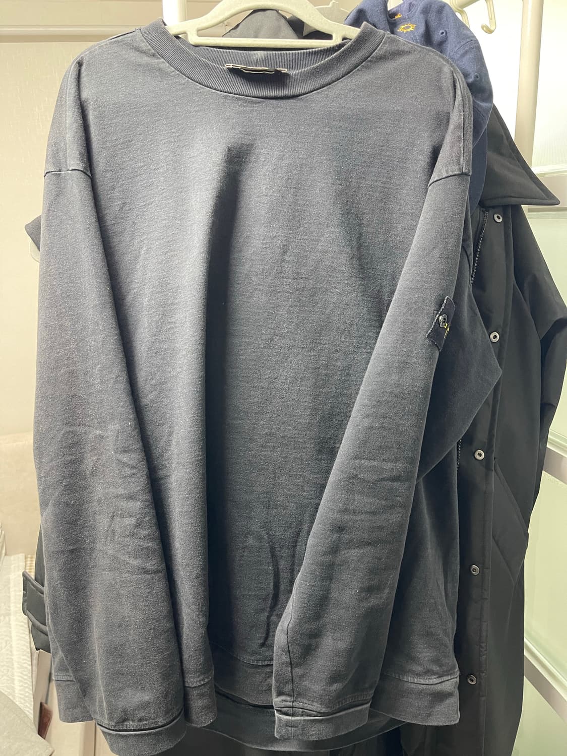 정품/스톤아일랜드 블랙 맨투맨 티셔츠 xxl 상품이미지2