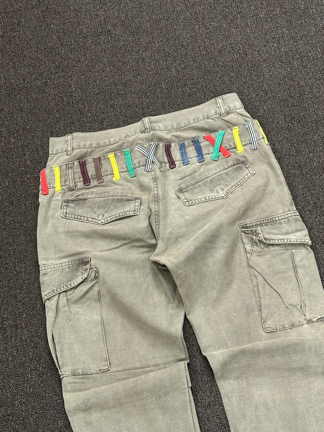 M)Japanese vintage 레이어드 체크패턴 브라운 데님팬츠 상품이미지7