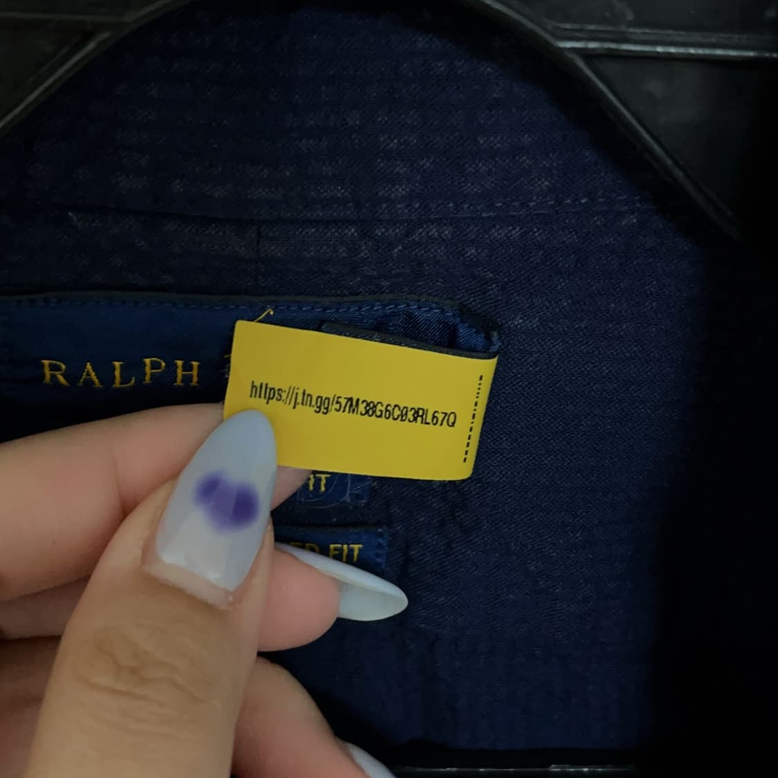 [정품] 폴로 네이비 / 블랙포니 시어서커 반팔셔츠 [ M ] 상품이미지8