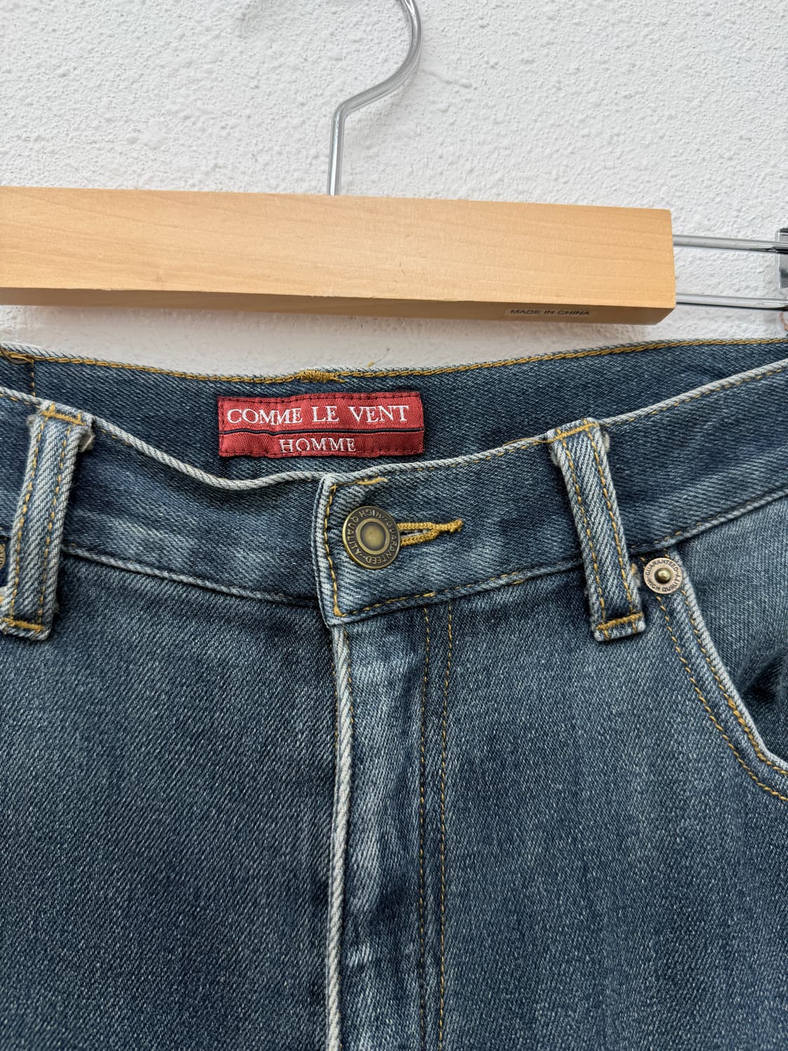 Comme le vent옴므 워싱 스트레이트 데님 팬츠 상품이미지4