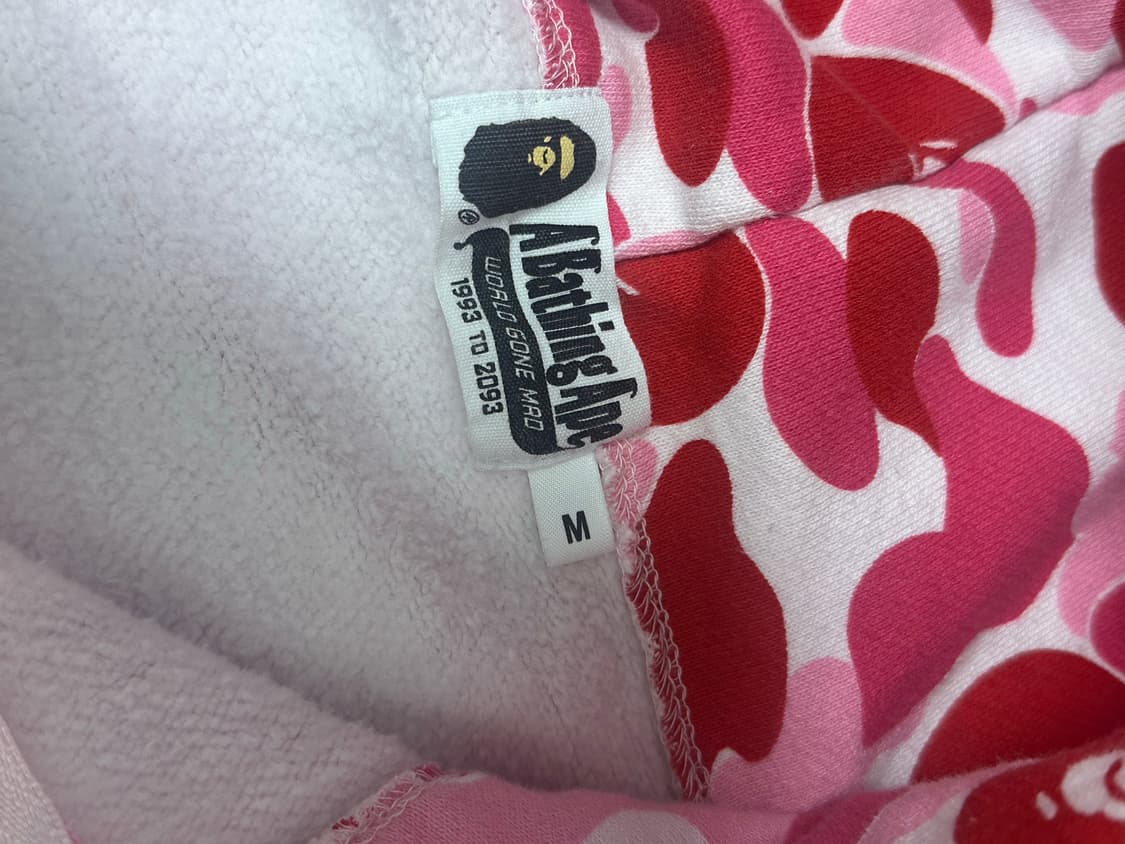 베이프 핑크 카모 샤크 후드집업 m 상품이미지3