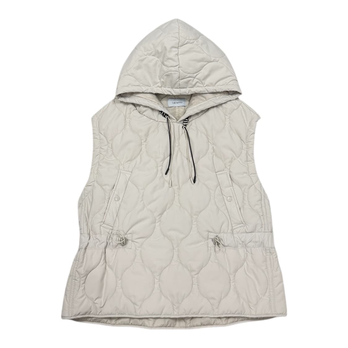 라시엔토 여성 퀄팅 스트링 베스트 조끼 아이보리 상품이미지1