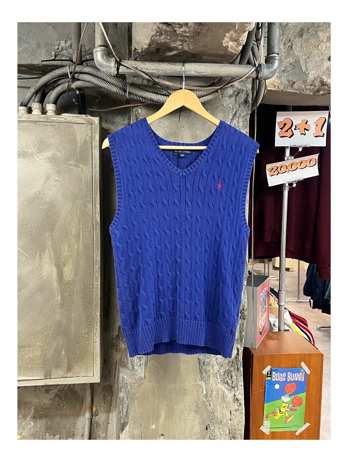 폴로 랄프로렌 니트 베스트 블루 L #csz3496 상품이미지1