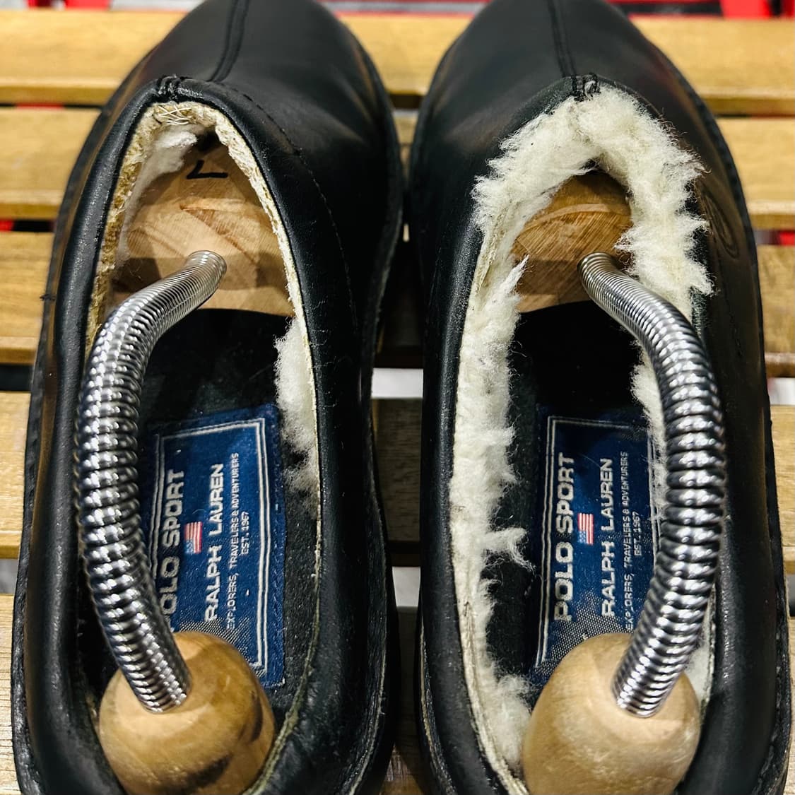 US7.5) 260 폴로스포츠 90s 뮬 남성 남자 슬립온 시어링 블랙 상품이미지5