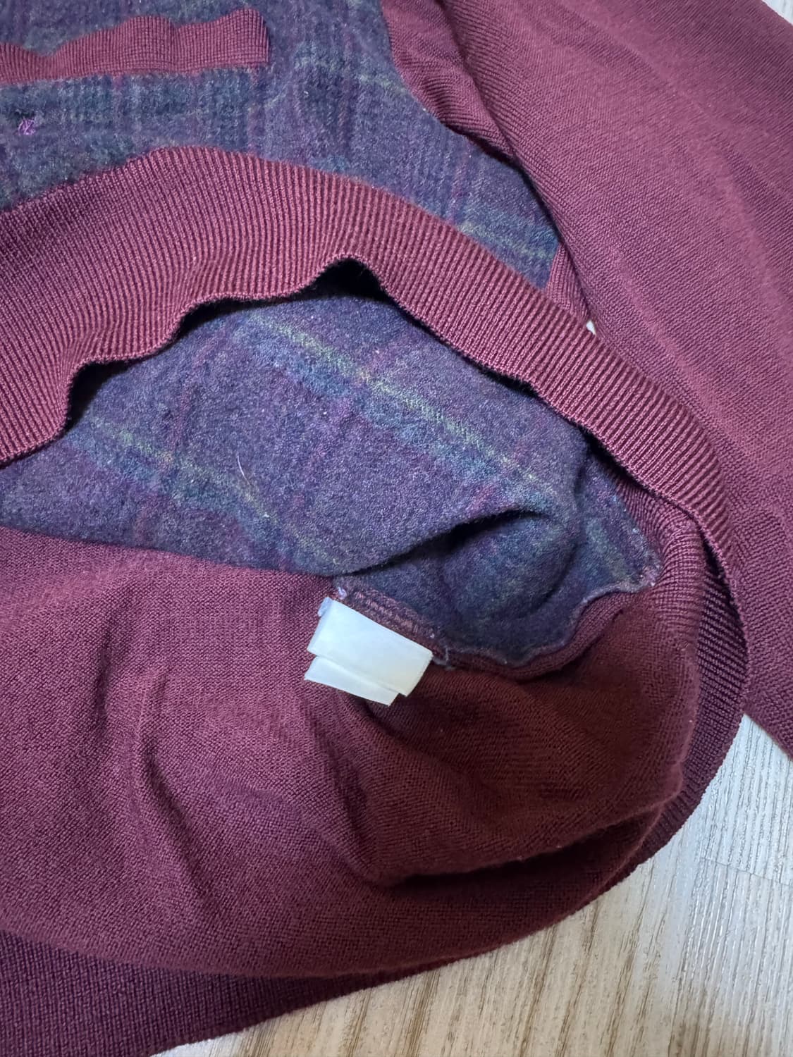 YSL 입생로랑 빈티지 버건디 니트 상품이미지8