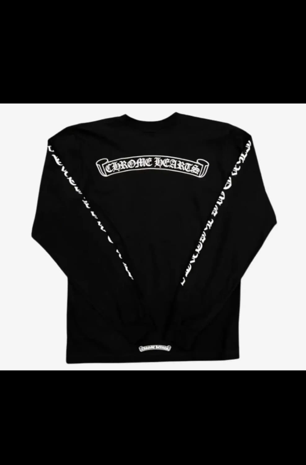 Chrome Hearts Scroll Logo LS T-Shirt Bla 상품이미지1