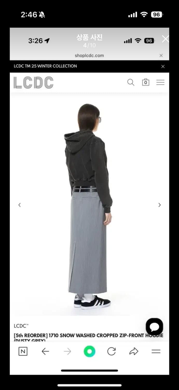 LCDC SNOW WASHED HOODIE 상품이미지4