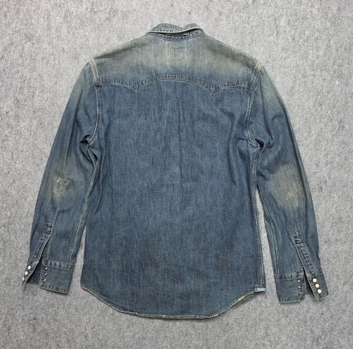 리바이스 웨스턴 투포켓 빈티지 슬림핏 데님 셔츠 청셔츠 M 상품이미지2