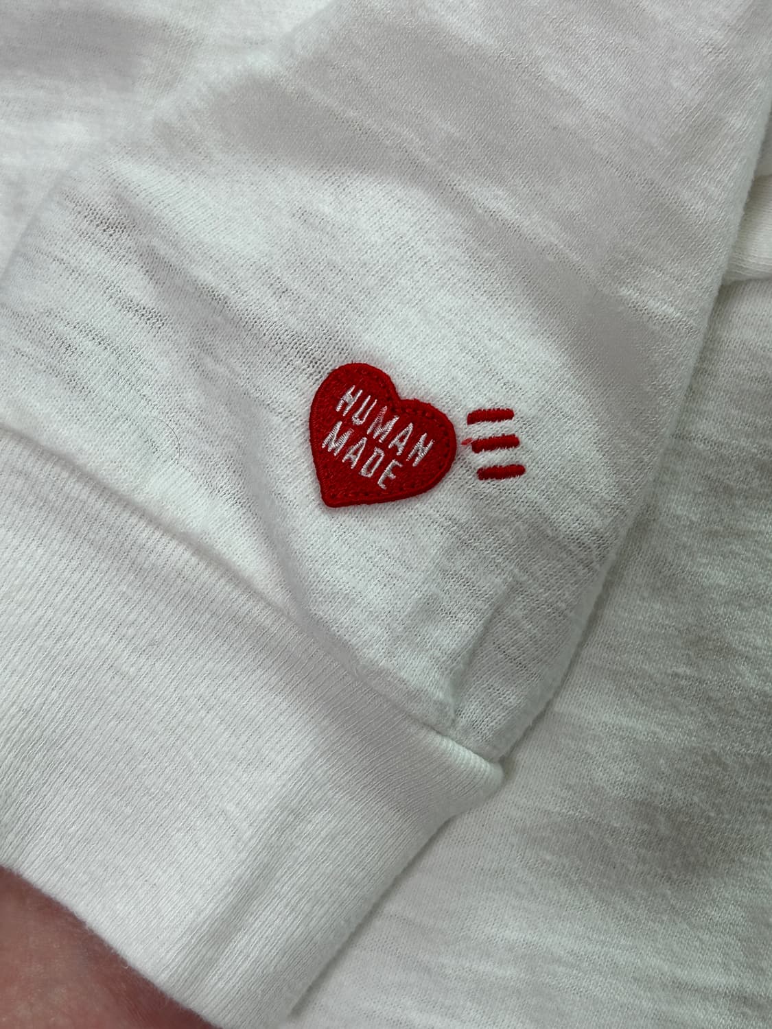 택포//휴먼메이드 그래픽 롱슬리브 티셔츠 화이트 상품이미지6