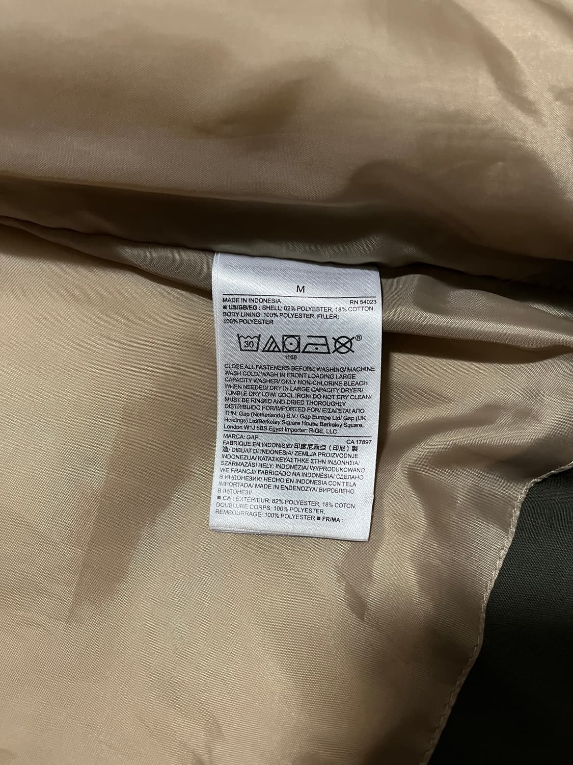 GAP 패딩 점퍼 (m size) 상품이미지5