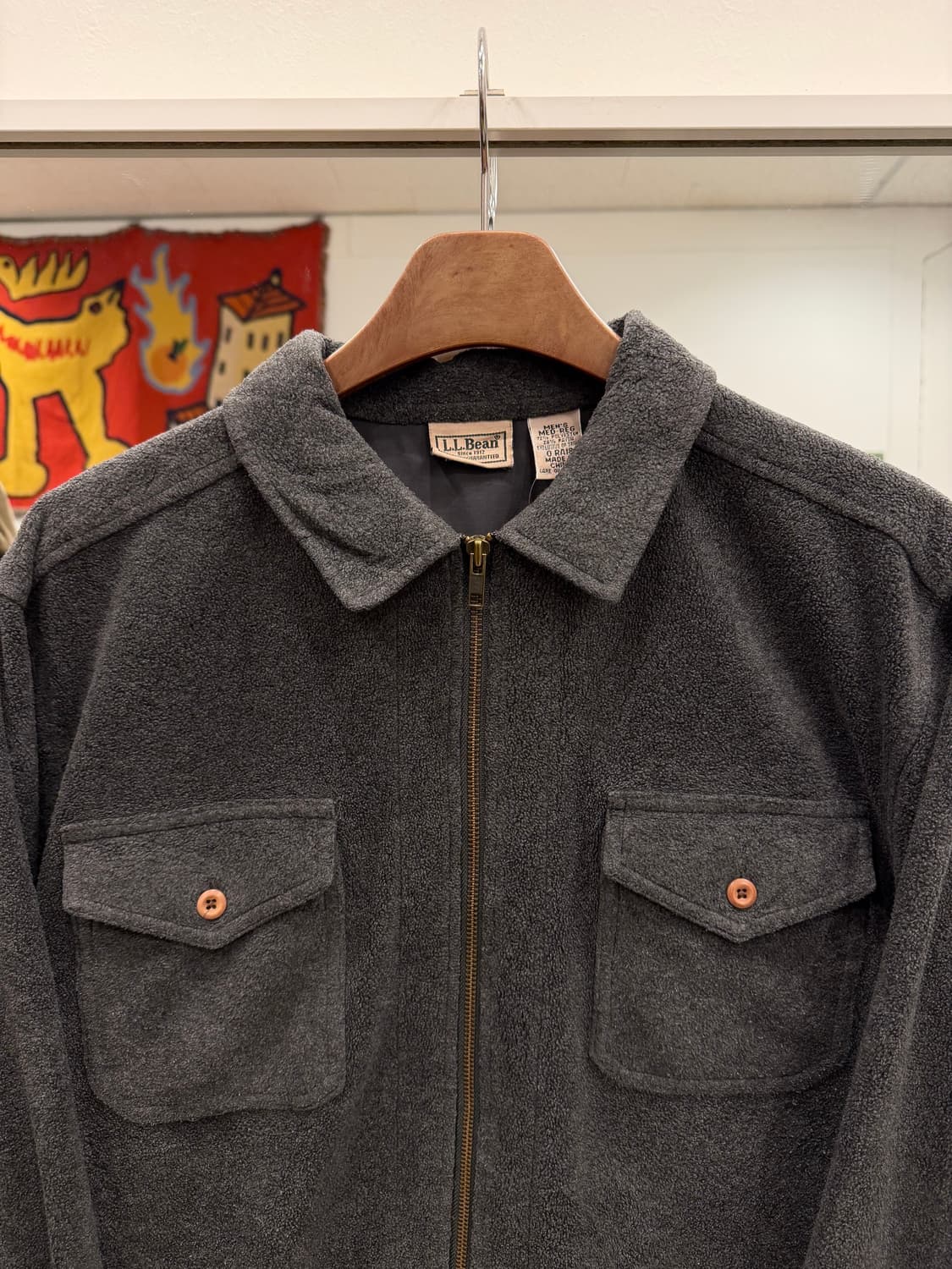 00s L.L.Bean 엘엘빈 플리스 투포켓 집업 자켓 상품이미지3