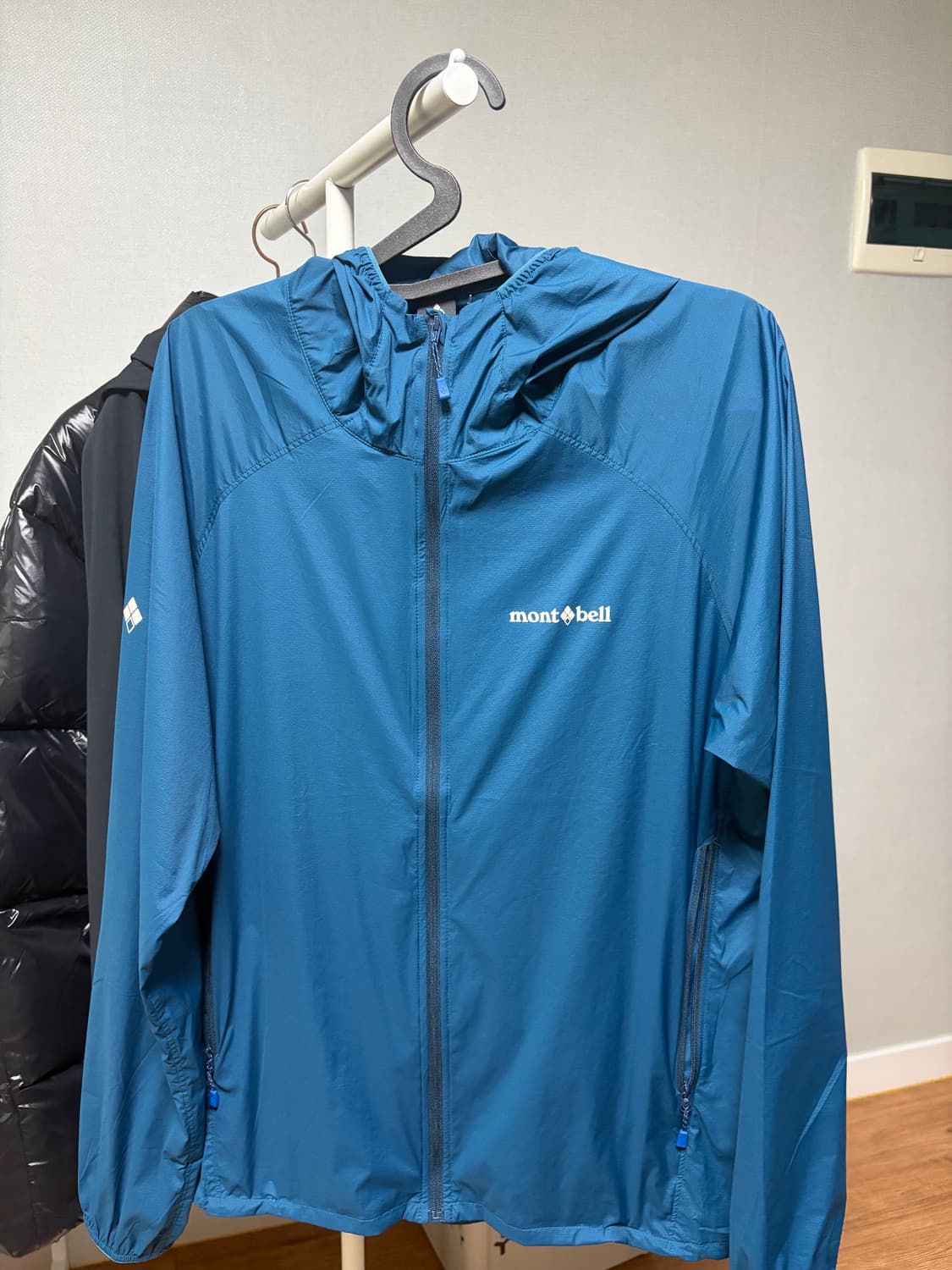 몽벨 U.L. 스트레치 윈드 후드 자켓 블루 그린 상품이미지1