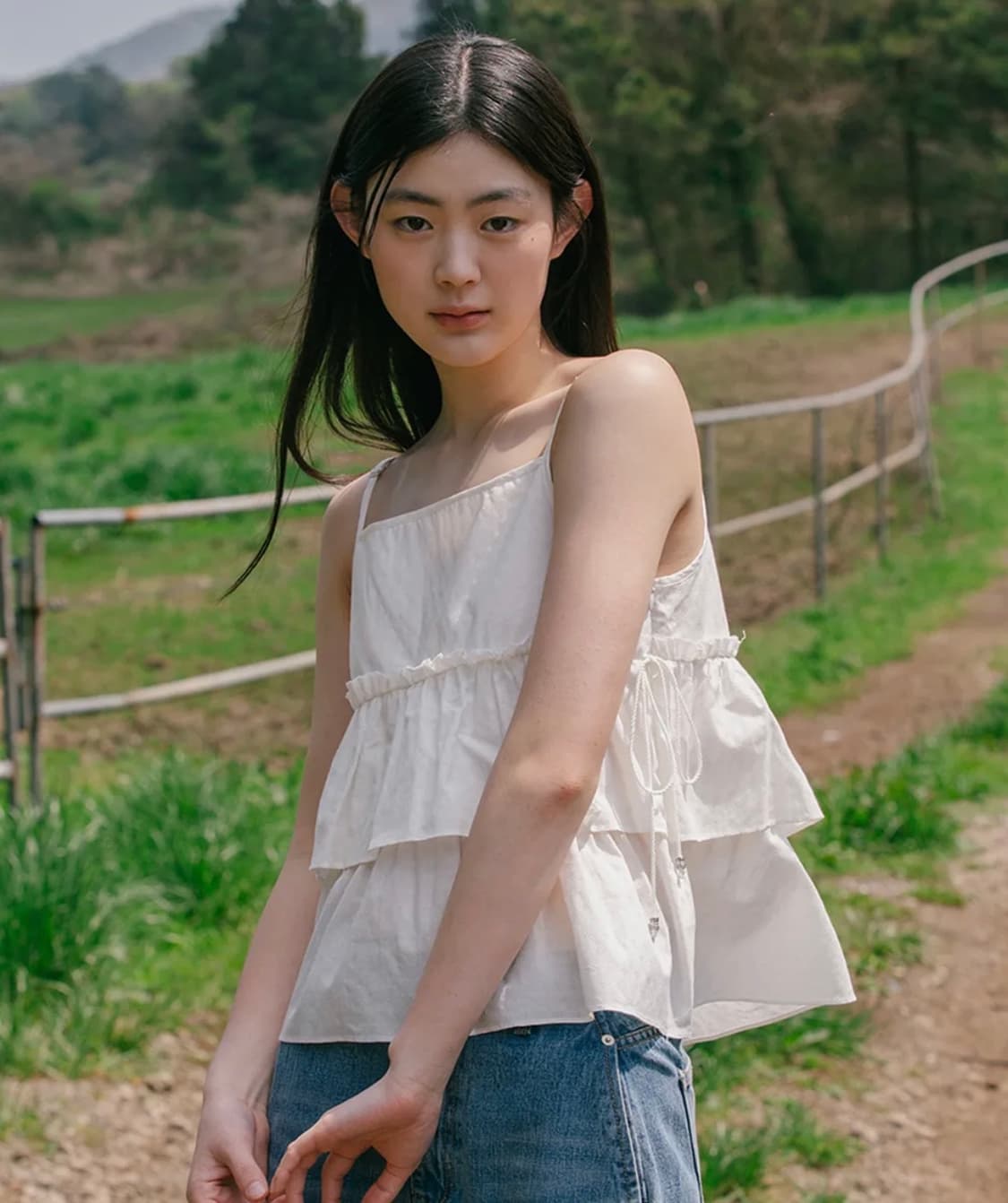 오헤시오 CUTTING CANCAN SLEEVELESS, IVORY 상품이미지3