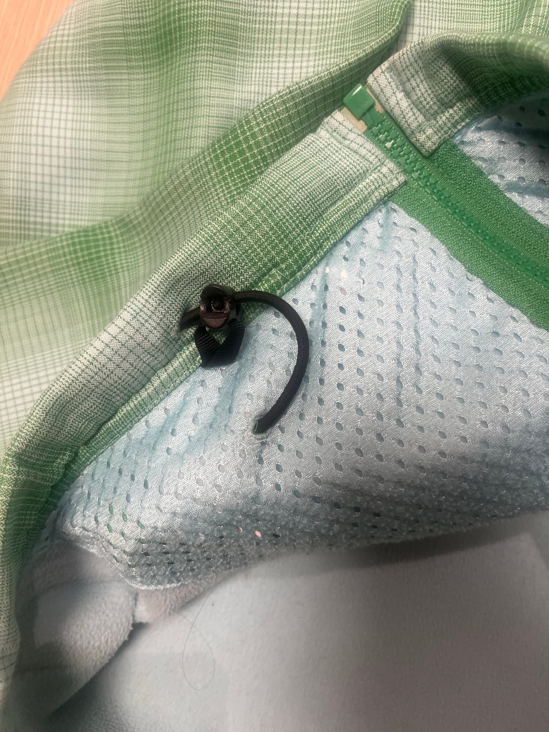 파타고니아 체크 패턴 플리스 후드 집업 상품이미지3