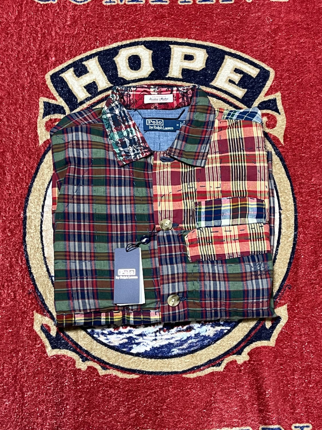 폴로 패치워크 마드라스 오버셔츠  상품이미지1