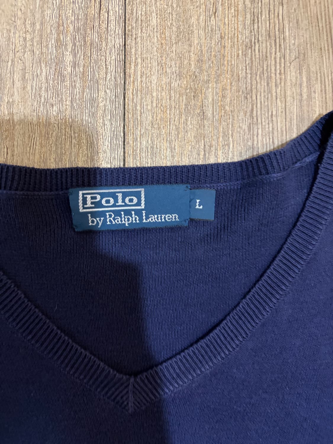L) 폴로 랄프로렌 브이넥 니트 네이비 상품이미지2