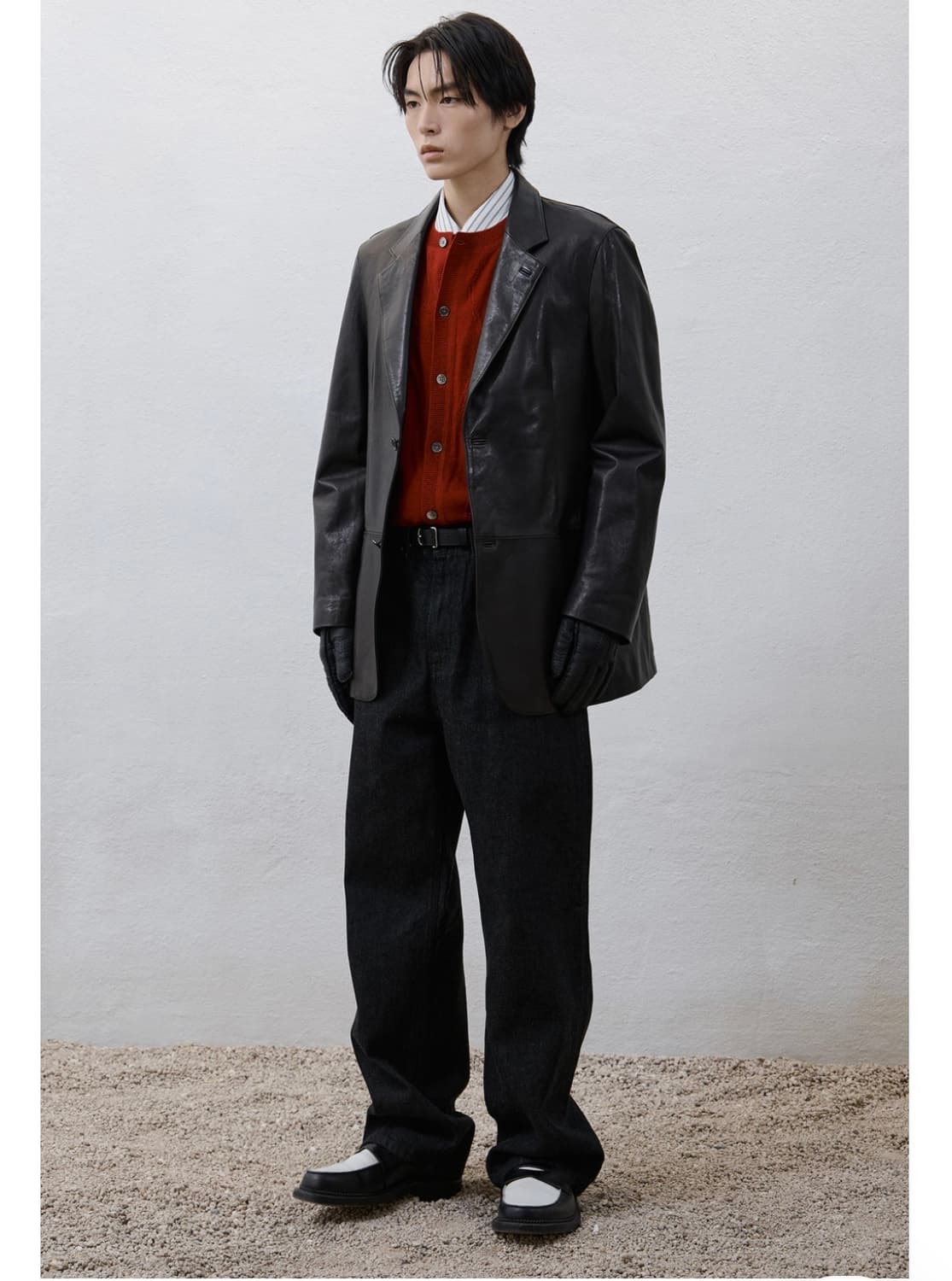 [Youth]Leather Tailored Jacket_S size 상품이미지1