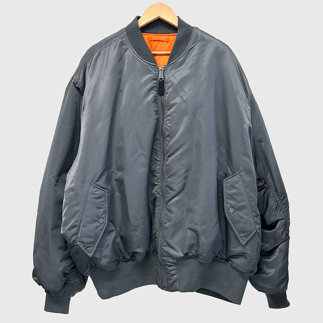 알파인더스트리 MA-1 플라이트 자켓 항공 점퍼 그레이 5XL 상품이미지1