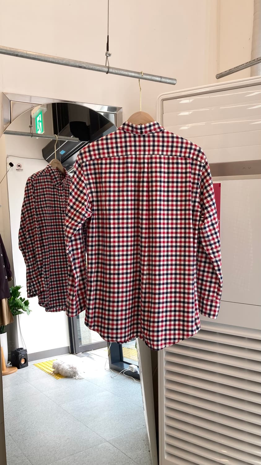 유니클로 면 체크남방 셔츠 L(100) Uniqlo Shirts 상품이미지2