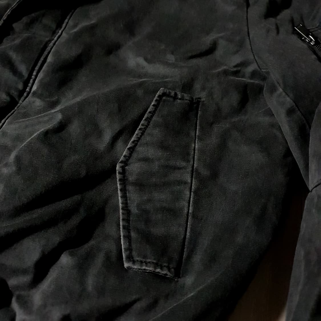 정가14만(새제품L) 자라 빈티지 왁스자켓 항공점퍼 블루종 마원 cwu 상품이미지5