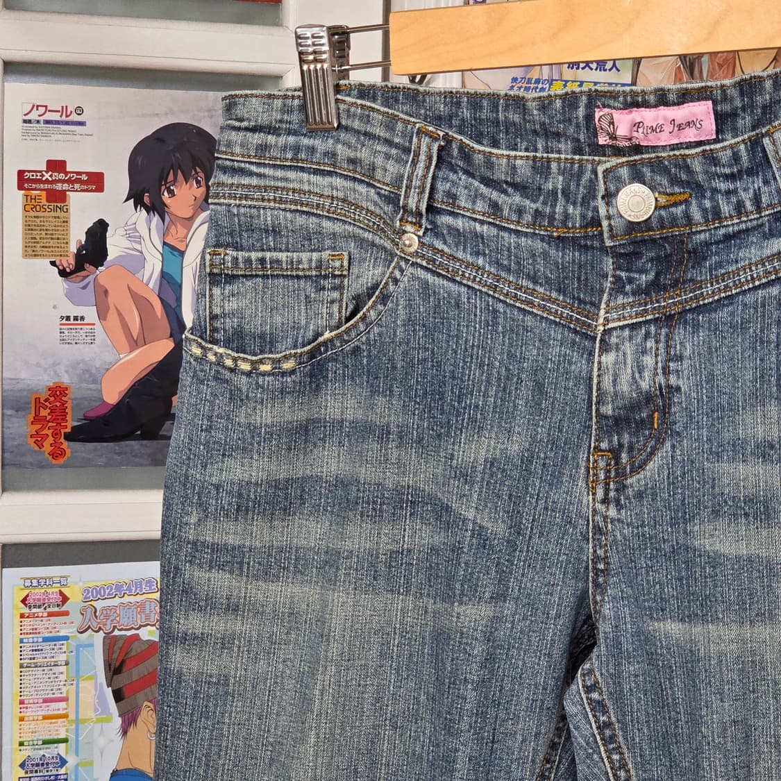 빈티지 잔줄 워싱 부츠컷 데님 팬츠 상품이미지3
