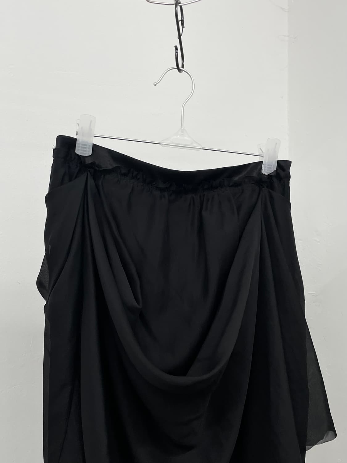 블랙 아방가르드 드레이프 시어 스커트 상품이미지6