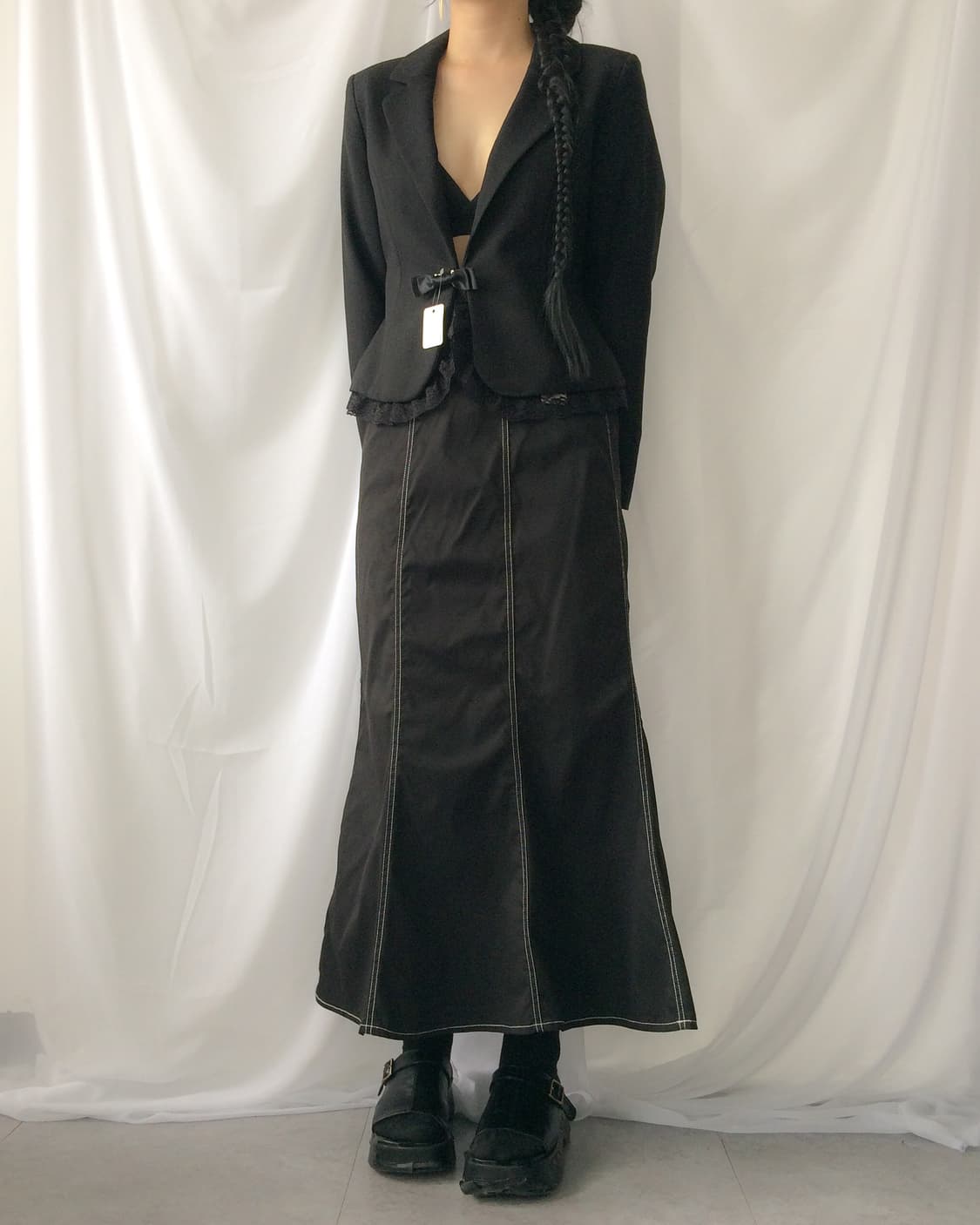 lace trimming ribbon point jacket 상품이미지6