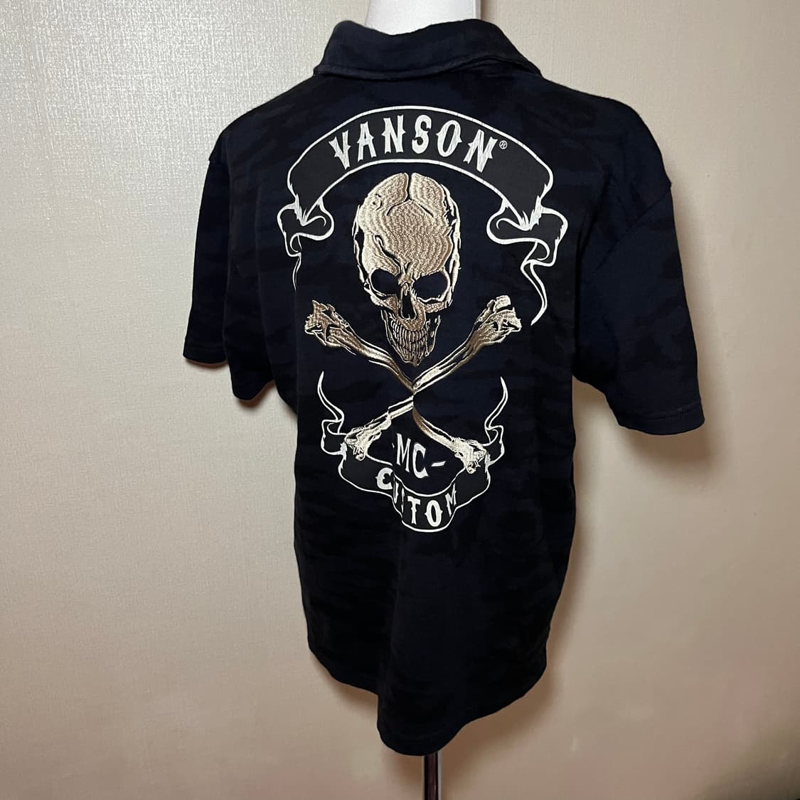 Vanson Leathers . 투웨이 스컬카모 집업 상품이미지3
