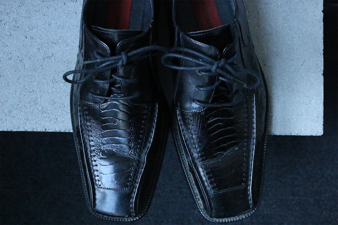 빈티지 블랙 레더 드레스 슈즈 상품이미지8