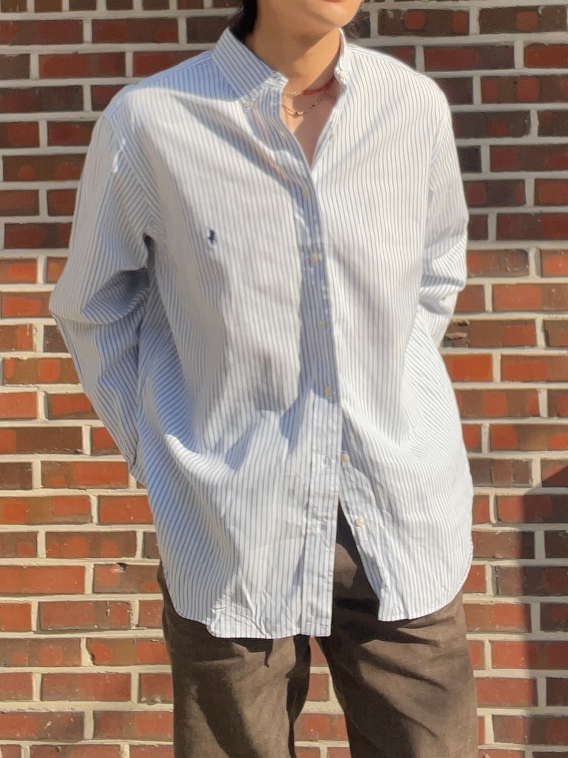 Polo Ralph Lauren Multi Stripe Button Do 상품이미지1