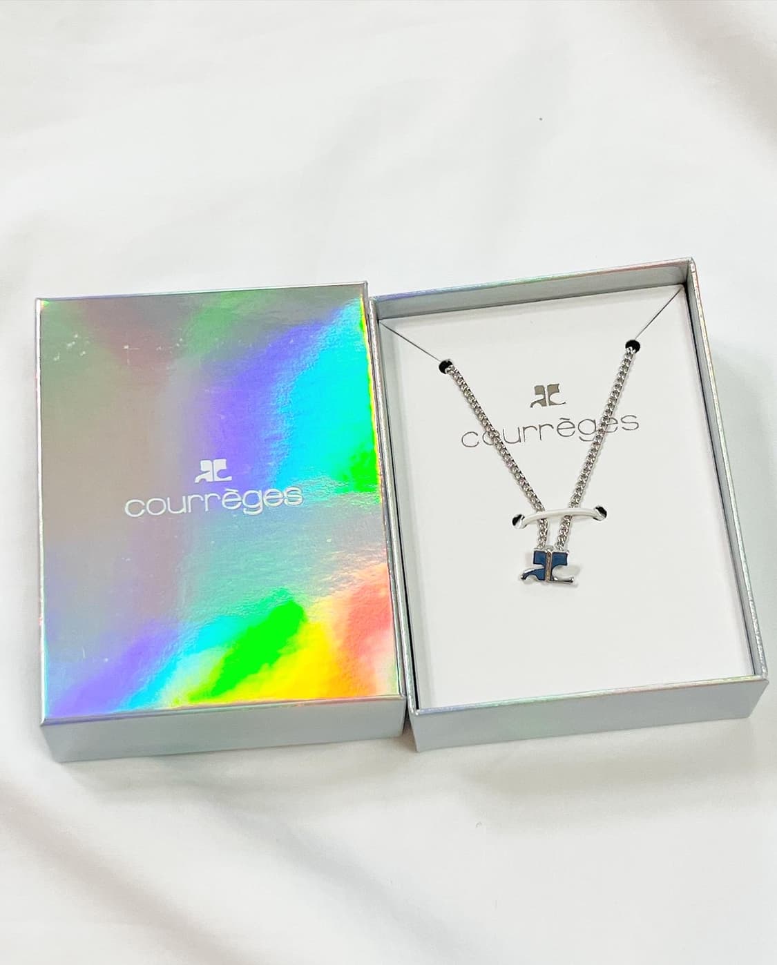 (새상품)꾸레쥬 로고 목걸이 courreges logo 상품이미지2