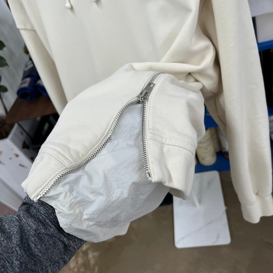 준지 레이어드 후드 S 상품이미지5