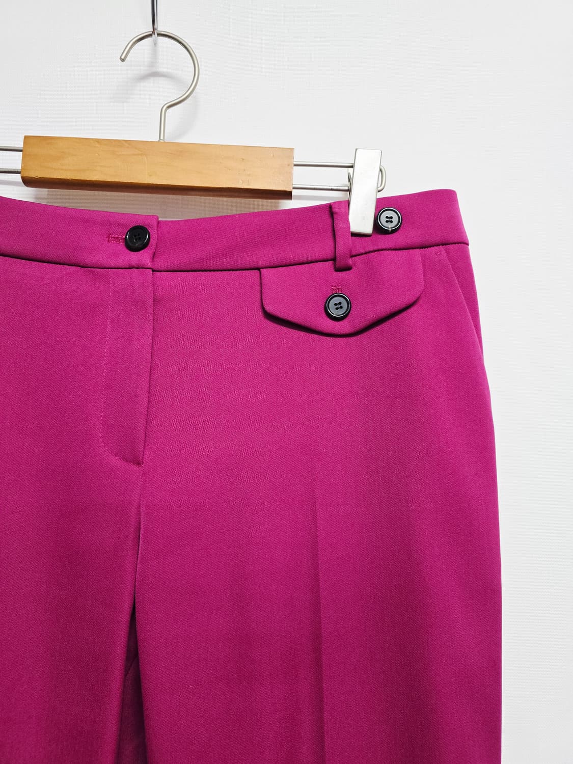 미샤 자주색 롤업 와이드 팬츠 상품이미지2