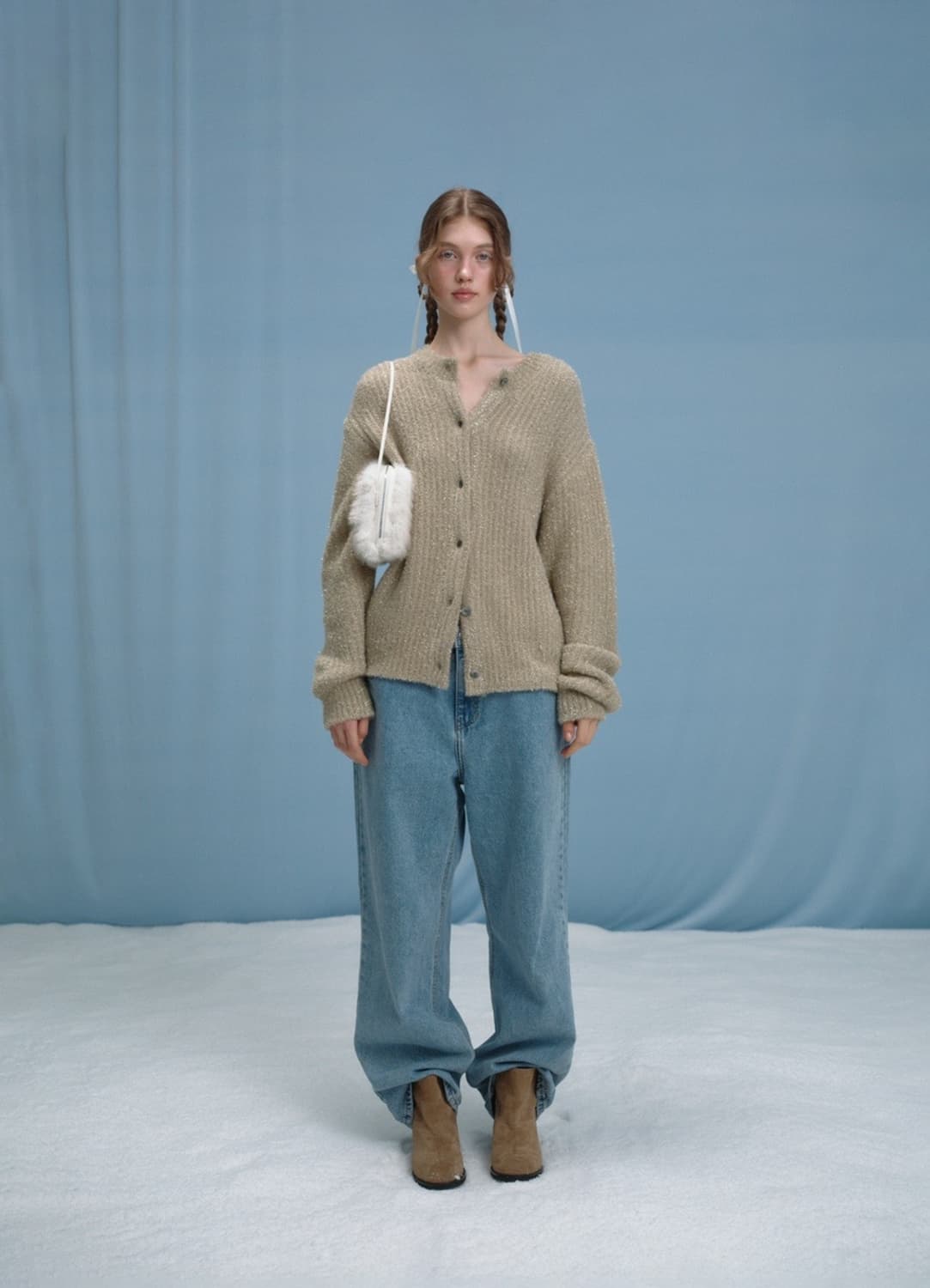 더바넷 Gold dazzle knit cardigan (상태좋음) 상품이미지3