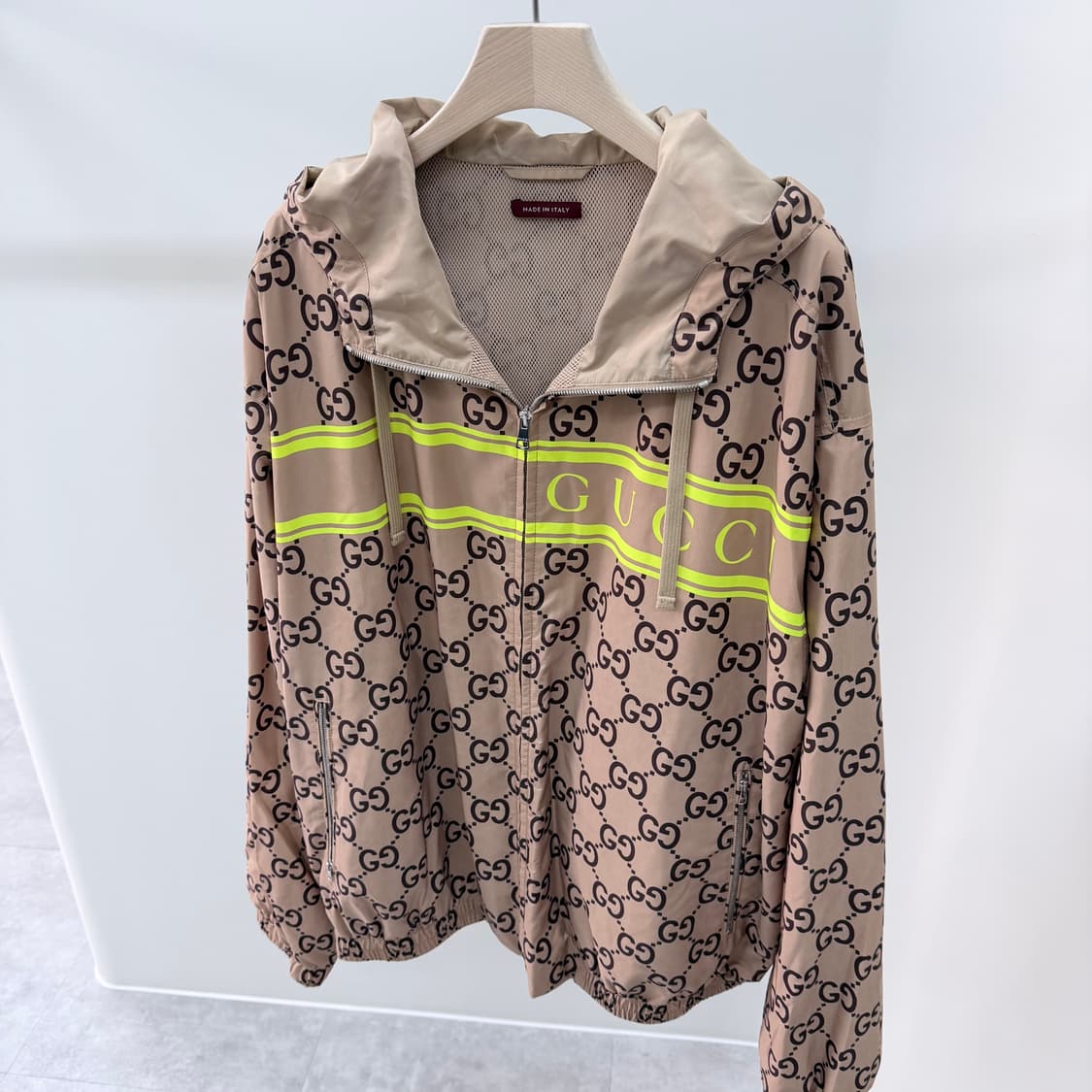 [S+급/54] 구찌 GG 로고 나일론 후드 바람막이 자켓 상품이미지4