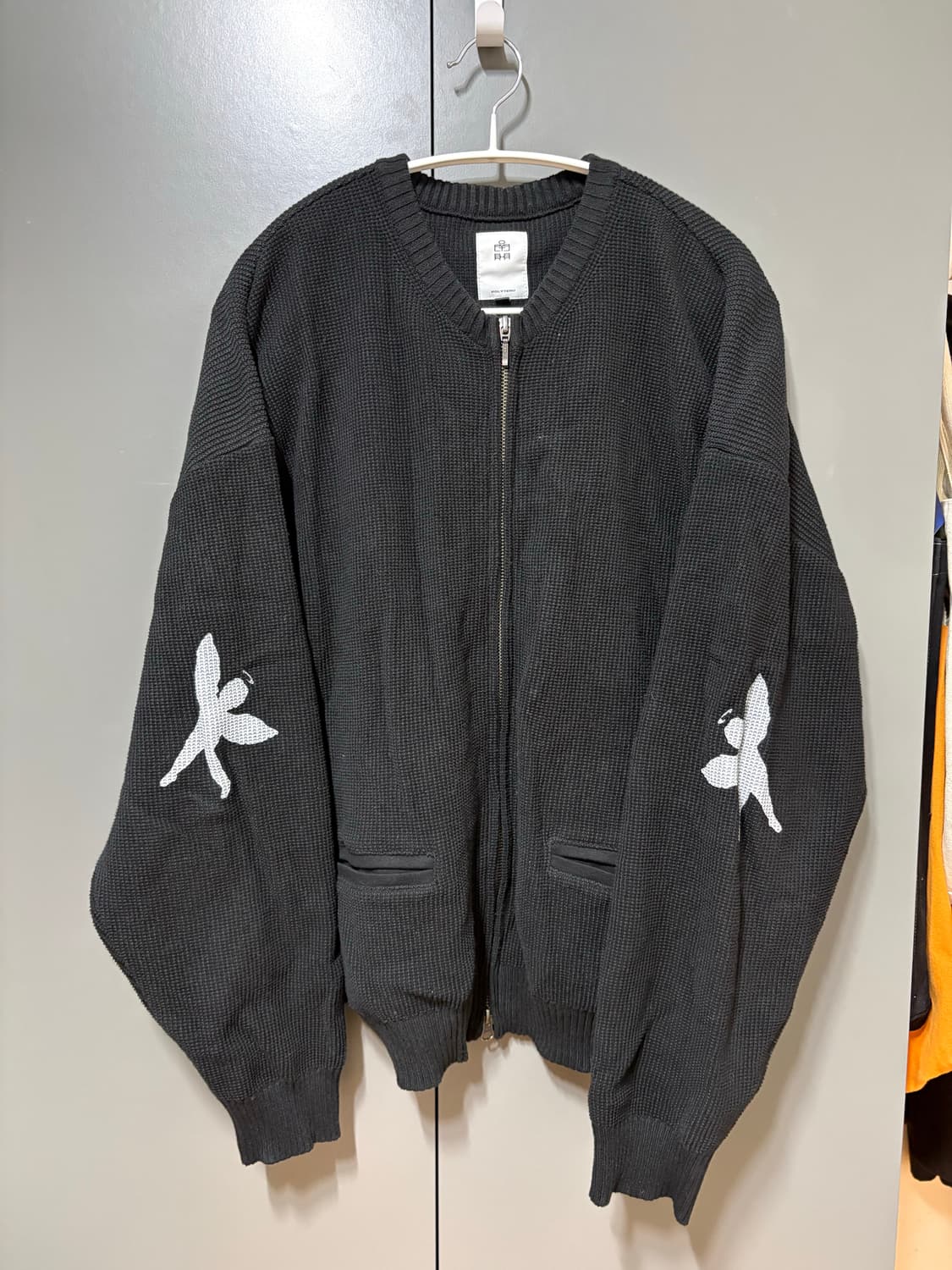 폴리테루 와플 니트 집업 엔젤 3사이즈 상품이미지1