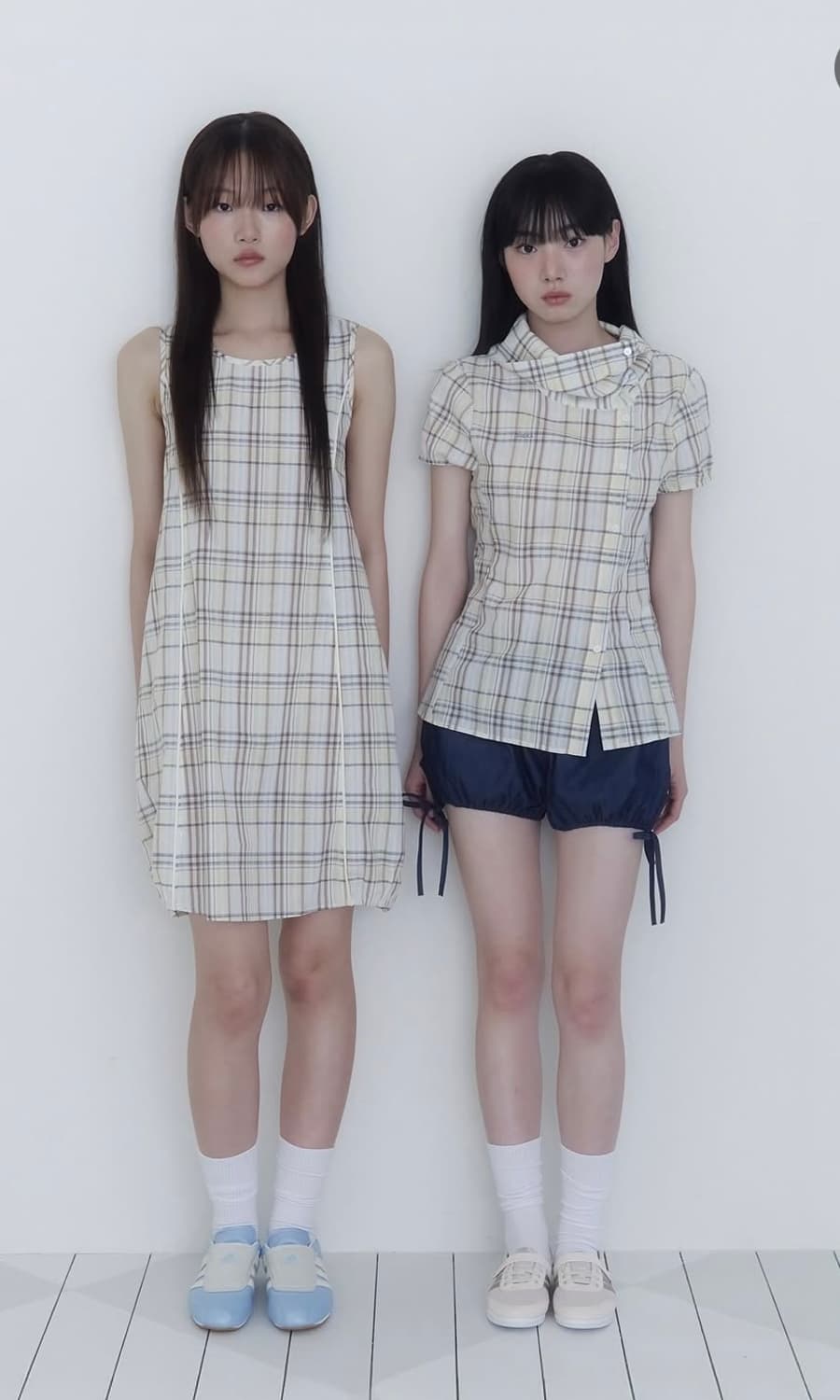 DRAPE COLLAR BLOUSE (YELLOW CHECK) 상품이미지3