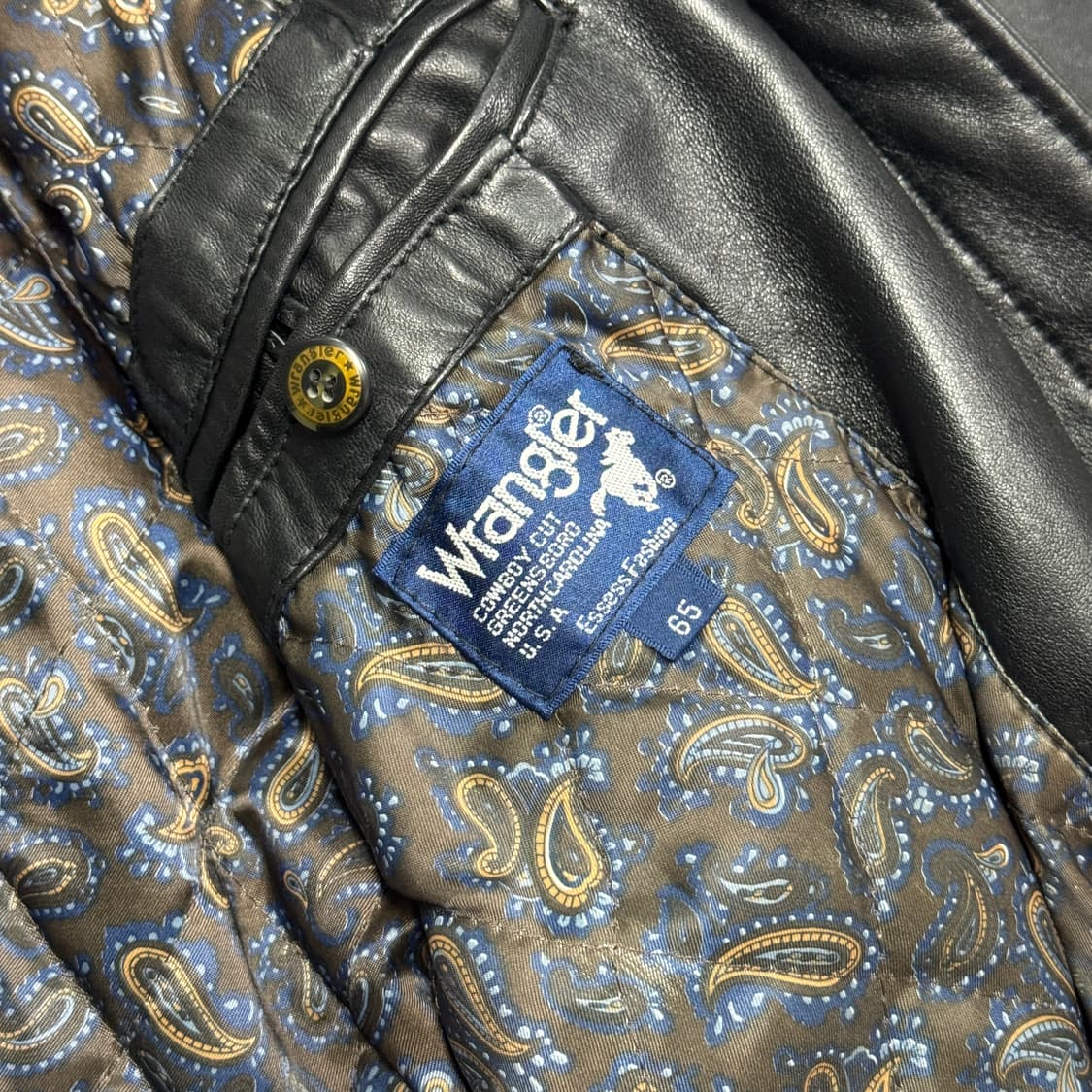 랭글러 90s 양가죽 레더 자켓 65(95) 상품이미지8