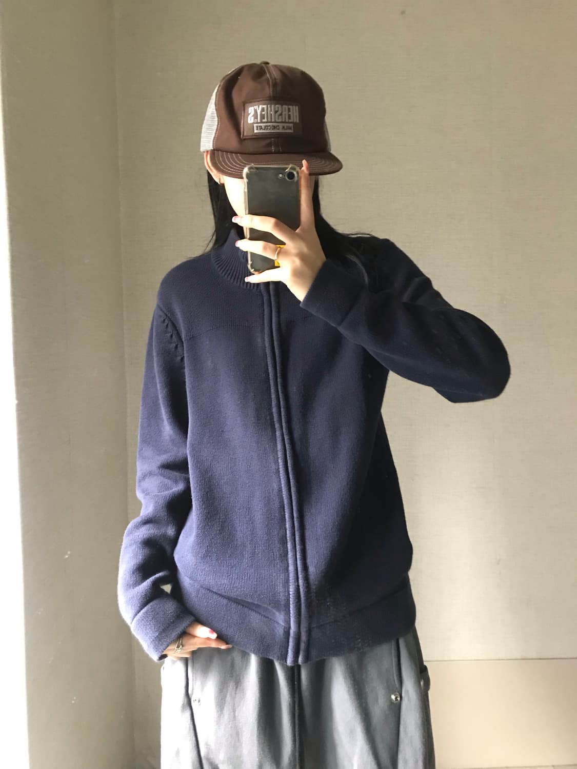켈빈클라인 네이비 니트집업 상품이미지5