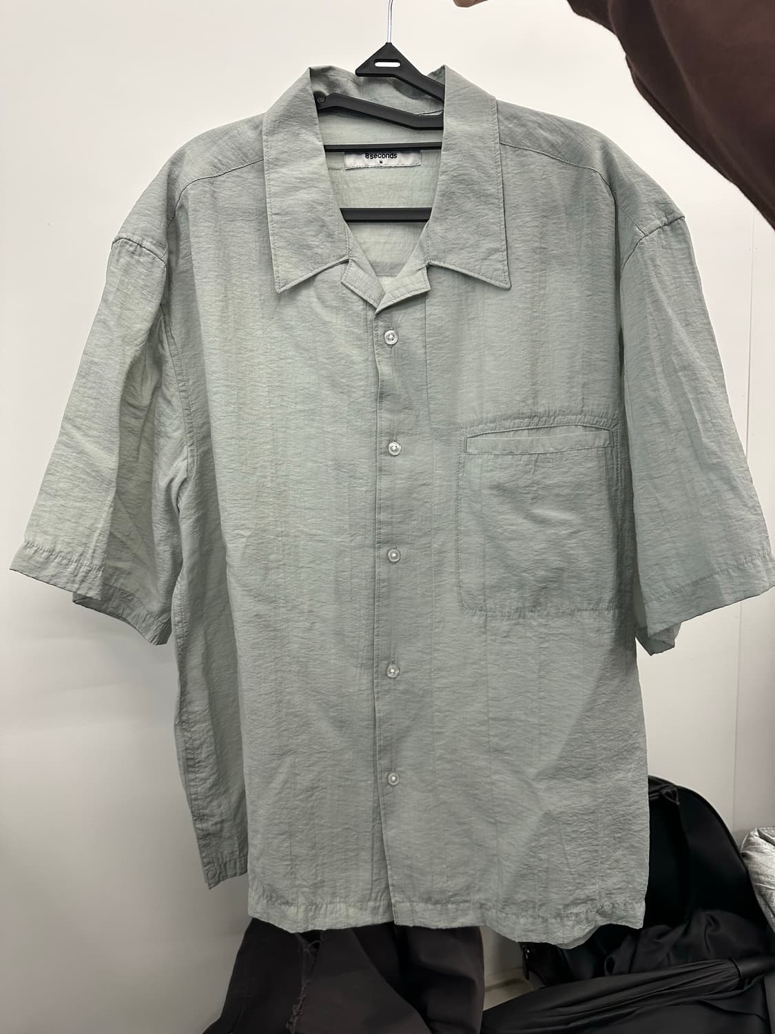 에잇세컨즈 텐셀 오픈카라 셔츠 상품이미지1