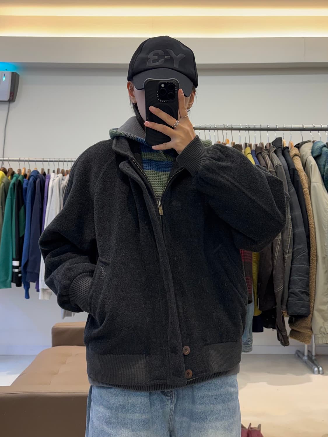 입생로랑 모직 블루종 상품이미지4