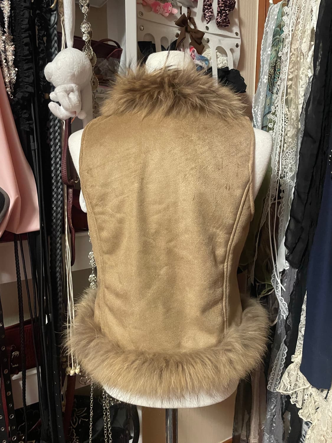 퍼 기모 무스탕 베스트  상품이미지3