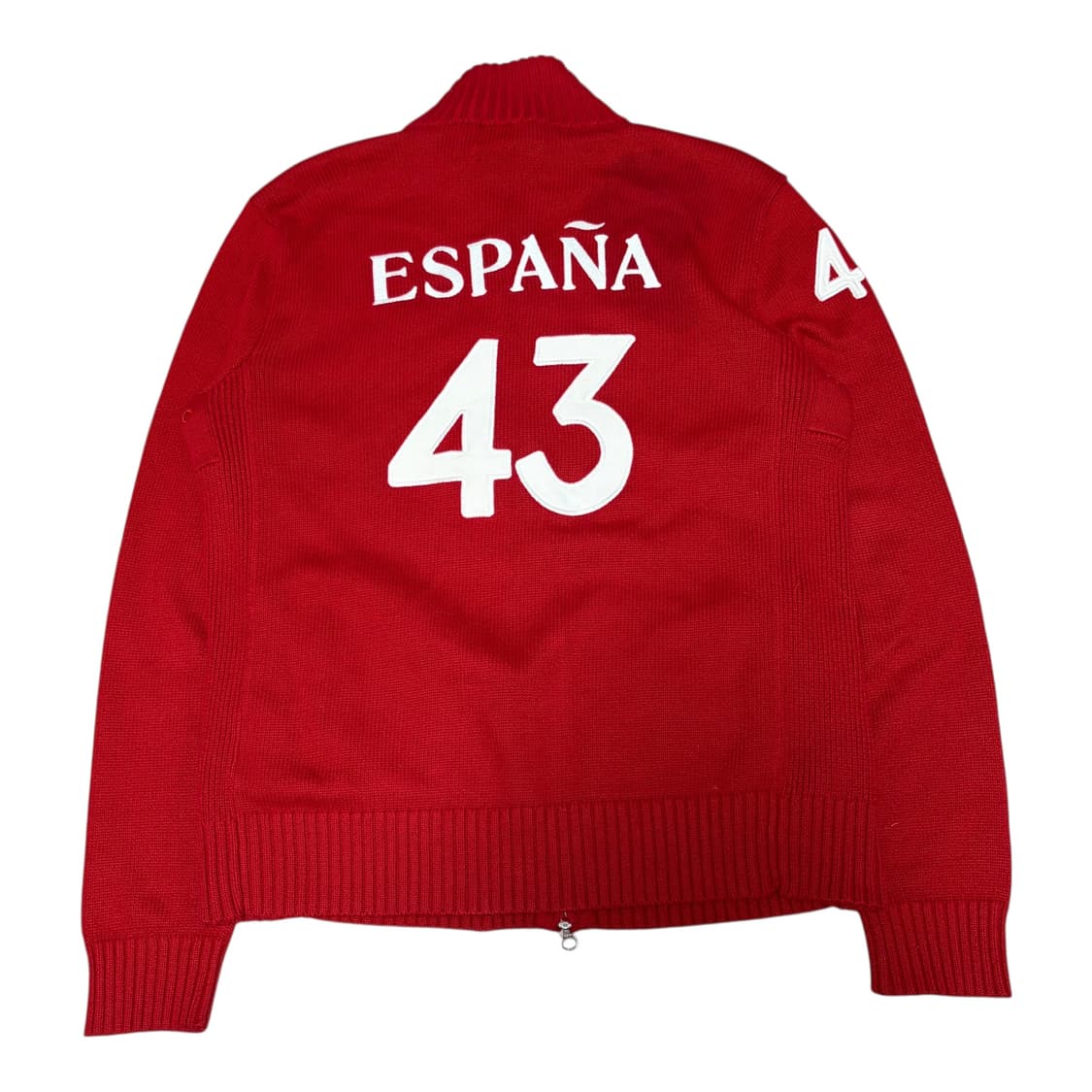 폴로 랄프로렌 에스파냐 화이트 빅포니 딥레드 투웨이 니트집업 상품이미지2