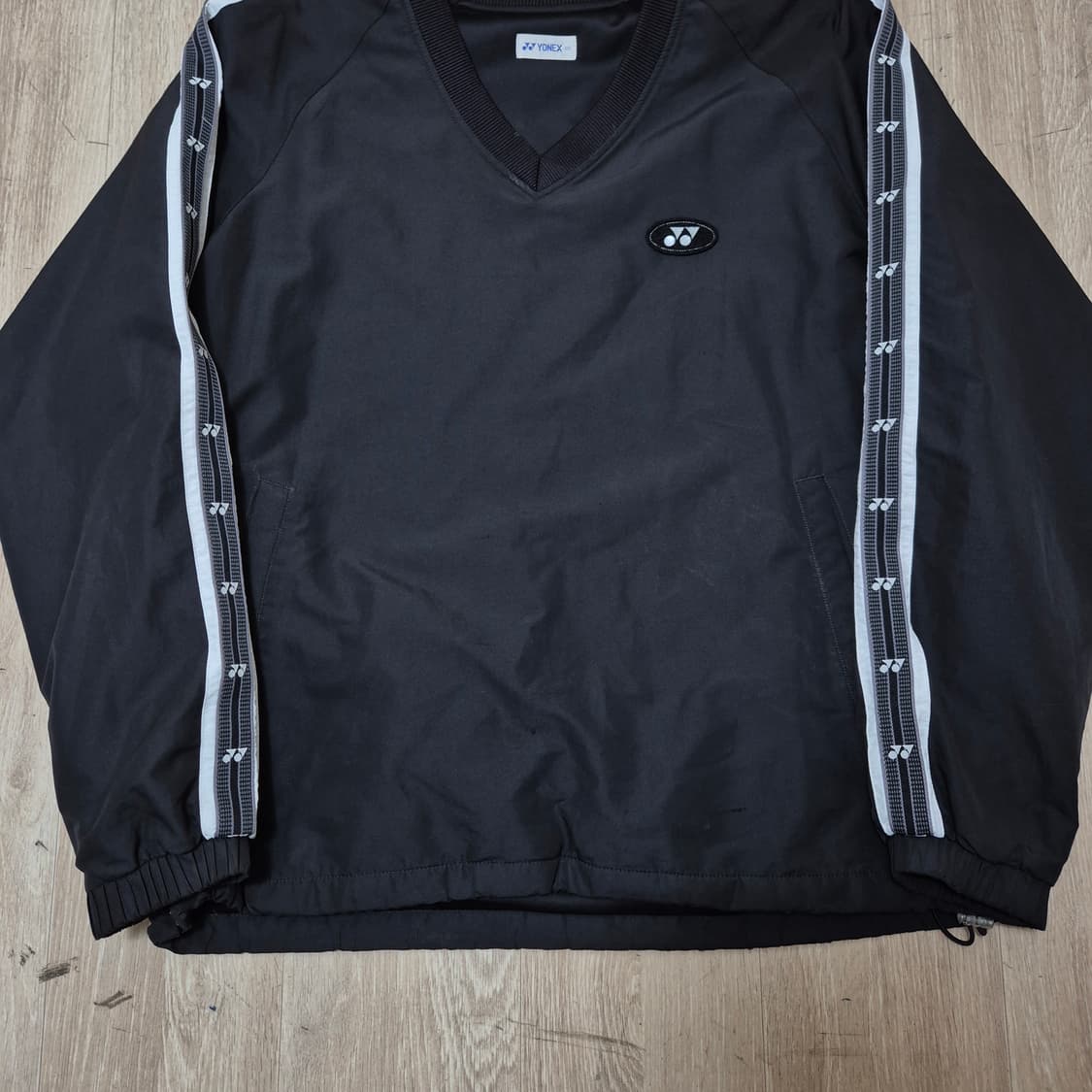 YONEX 요넥스 사이드라인 블랙 맨투맨 웜업 L(100) 상품이미지3