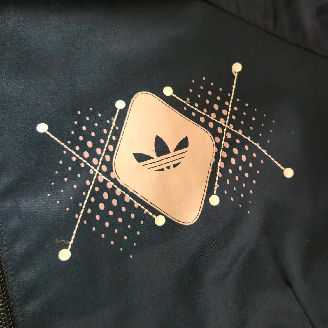 85) 아디다스 네이비 사틴 져지자켓 트랙탑 상품이미지3