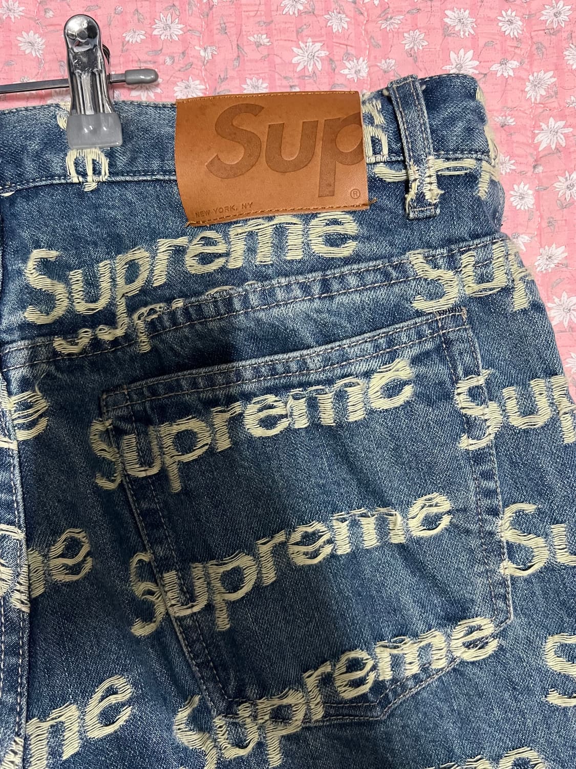 슈프림 프레이드 로고 데님 팬츠 상품이미지7