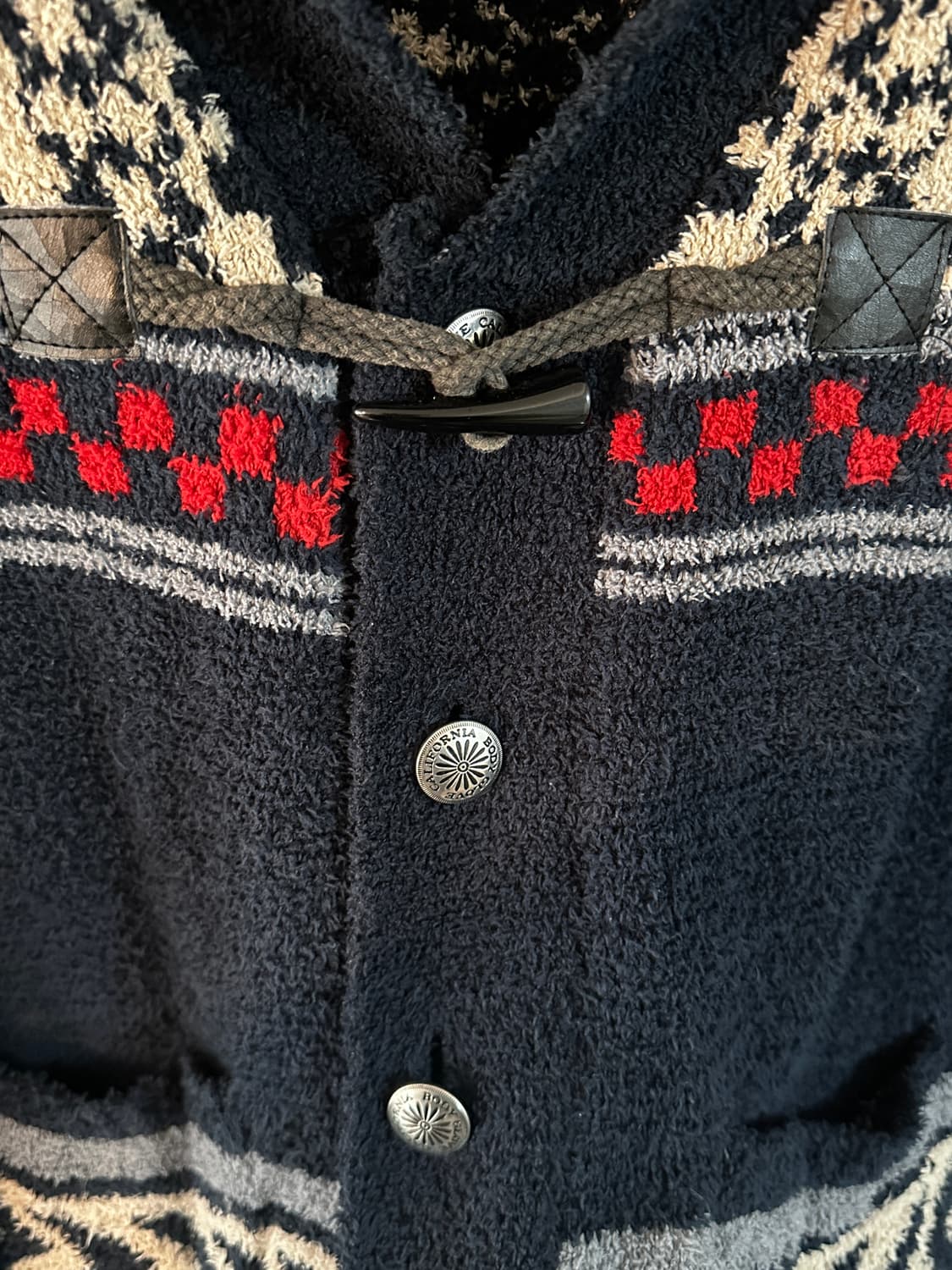 Body glove 보디 글러브 쇼콜라 패턴 니트 가디건 상품이미지3