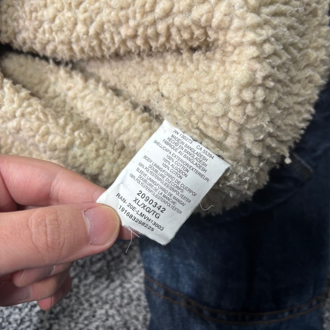 Lee 리 워크웨어 쉐르파 데님 자켓 (XL) 상품이미지5