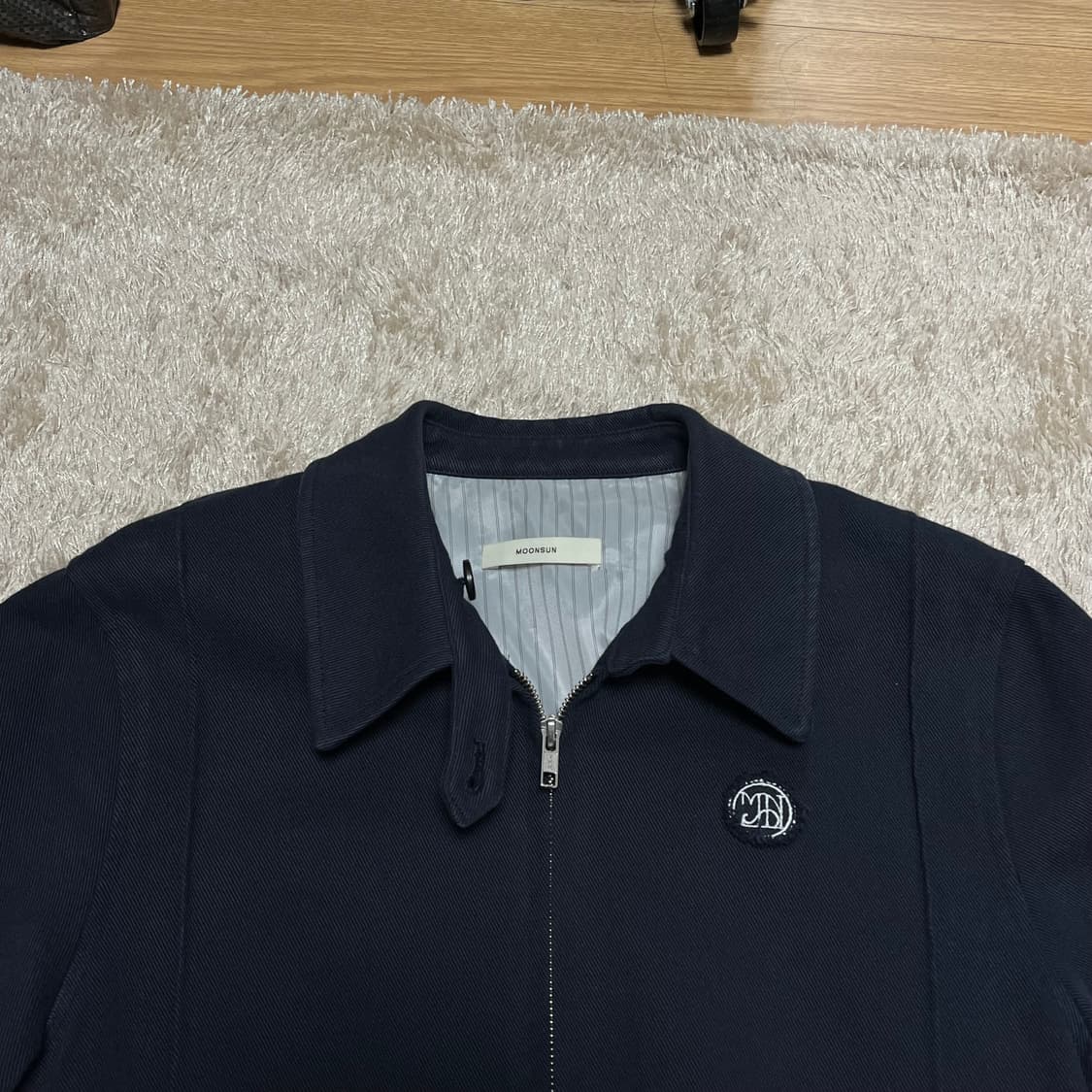 (W)[택포]문선 아가일 코튼 블루종 네이비 상품이미지7