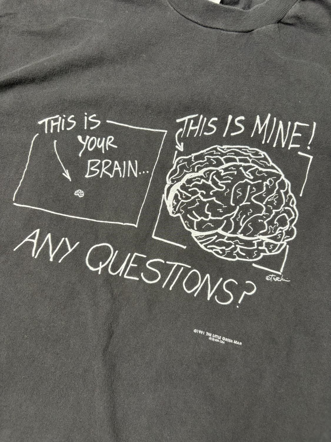 90s This Is Your Brain Tee (black) 상품이미지5
